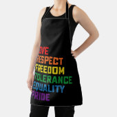 Liebe respektiert Freiheit Toleranz Gleichheit Pri Schürze (InSitu)