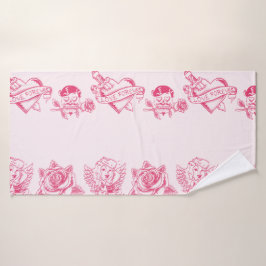 Liebe Retro Badhandtuch Set