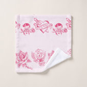 Liebe Retro Badhandtuch Set (Waschlappen)