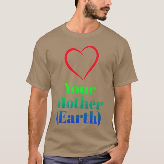 Liebe: Retro der Mutter Erde T-Shirt (Vorderseite)