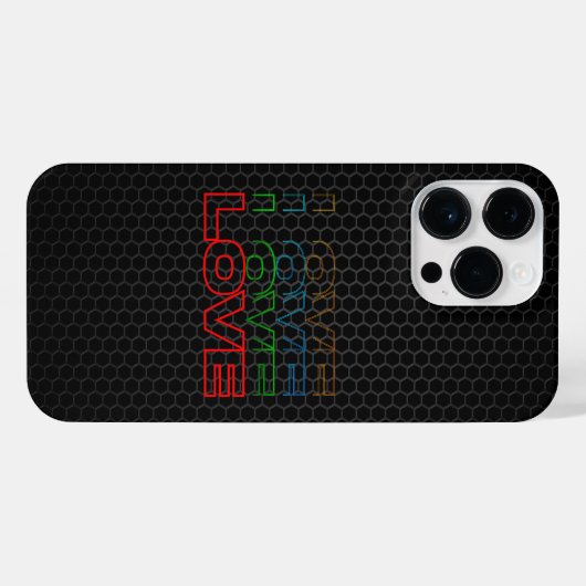 Liebe - Retro Edition iPhone Hülle (Rückseite (Horizontal))