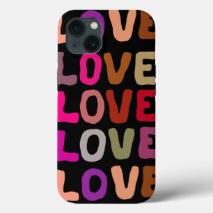 LIEBE-Retro-Groovy-Wavy-Buchstaben wiederholen Mus Case-Mate iPhone Hülle