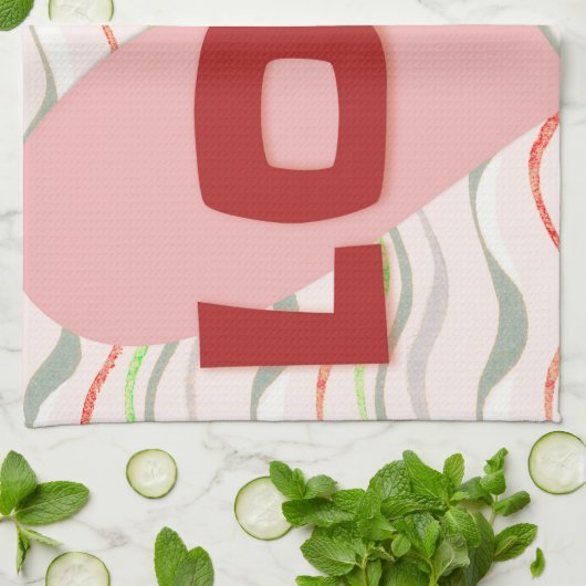 Liebe Retro Herz Vintage Küche Handtuch (Gefaltet)