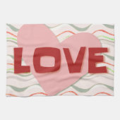 Liebe Retro Herz Vintage Küche Handtuch (Horizontal)