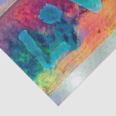 Liebe Retro Hippie Blue Red Orange Bohemisches Lan Seidenpapier (Ausschnitt)