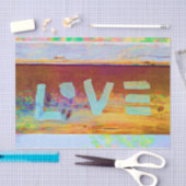 Liebe Retro Hippie Brown Green Bohemisch Country A Seidenpapier (Handwerk)