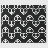 Liebe Retro-Hippie Geschenkpapier (Flach)