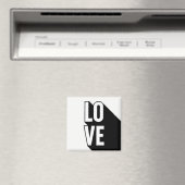 Liebe Retro Long Shadow Typografie Magnet (In Situ (Geschirrspüler))
