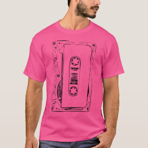 Liebe Retro Mixtape 80's Blank Cassette Tape Shirt