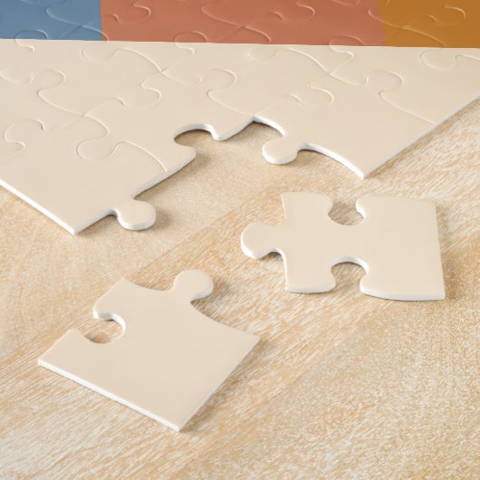 "Liebe" Retro-Moderne geometrische Farben Puzzle (Seite)