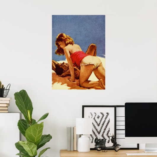 Liebe - Retro-Pulsabdeckung Art Poster (Heimbüro)