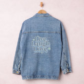 Liebe Retro Typografie Design Jeansjacke (Hangar)