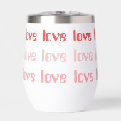 Liebe Retro Typografie Rosa und Rot (Vorderseite)