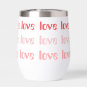 Liebe Retro Typografie Rosa und Rot (Rückseite)