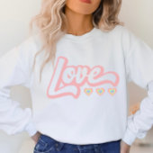 Liebe Retro Valentinstag Sweatshirt, Herz Sweatshirt