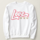 Liebe Retro Valentinstag Sweatshirt, Herz Sweatshirt (Design vorne)