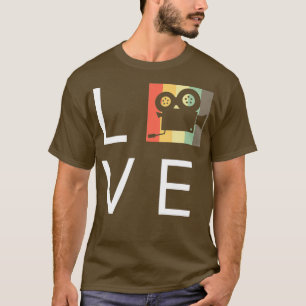 Liebe Retro Vintag Film Filmmaker _nxpl T-Shirt