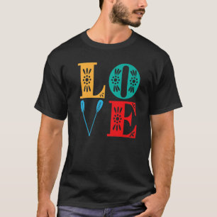 Liebe Retro Vintage Farben T-Shirt