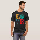 Liebe Retro Vintage Farben T-Shirt (Vorne ganz)