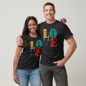 Liebe Retro Vintage Farben T-Shirt (Unisex)