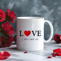 Liebe Rette uns Slogan White