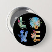 LIEBE RETTE UNSEREN PLANETEN BUTTON (Vorne & Hinten)