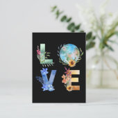 LIEBE RETTE UNSEREN PLANETEN POSTKARTE (Stehend Vorderseite)