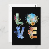 LIEBE RETTE UNSEREN PLANETEN POSTKARTE (Vorne/Hinten)