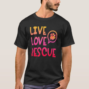 Liebe retten Wasserfarbe Dog Paw Tierheim T-Shirt