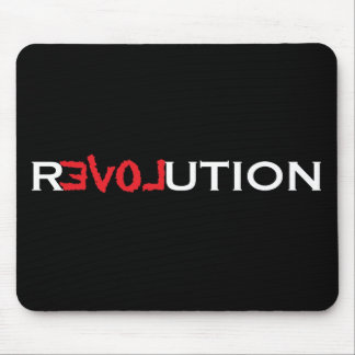 Liebe-Revolution Mousepad - schwärzen Sie mit