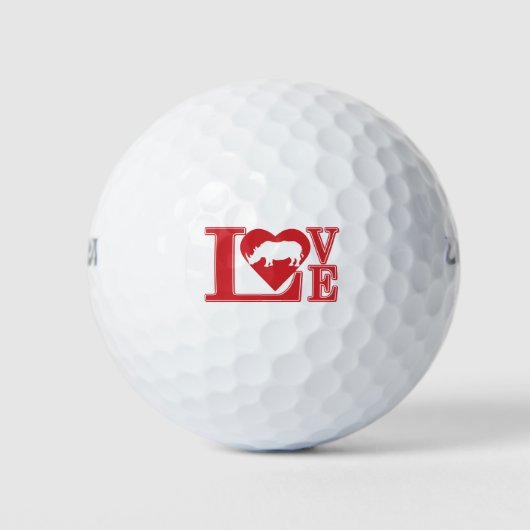 Liebe-Rhinos Golfball (Vorderseite)
