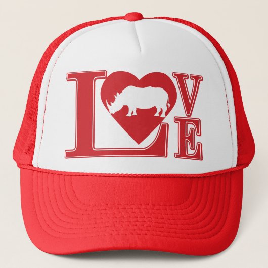 Liebe-Rhinos Truckerkappe (Vorderseite)