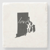 Liebe Rhode Island Black Chalkboard Stone Unterset Steinuntersetzer (Vorderseite)