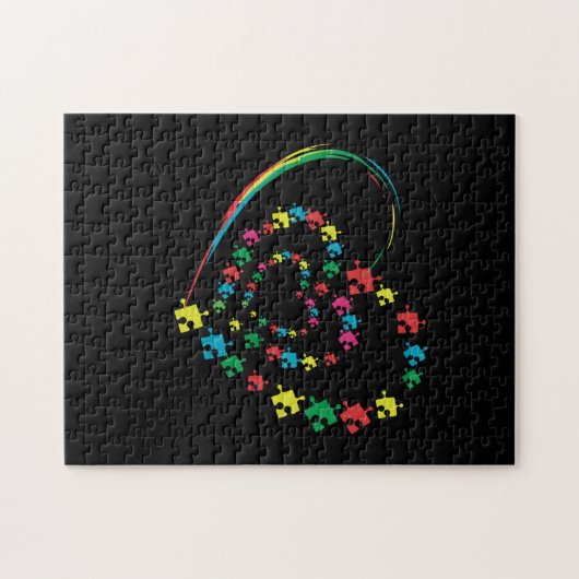 Liebe Ribbon Herz Puzzle Autismus Aufklärung Gesch (Horizontal)