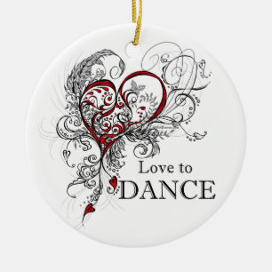 Liebe, ringsum Verzierung zu tanzen Keramik Ornament