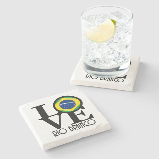 LIEBE Rio Branco Steinuntersetzer (Seitenansicht)