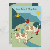 Liebe Road Country Music Wedding Einladung (Vorne/Hinten)