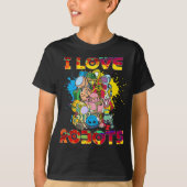 Liebe Robots Funny Robotics T-Shirt (Vorderseite)