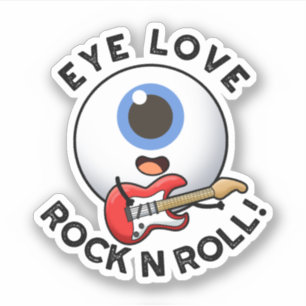 Liebe Rock and Roll Funny Eyeball Puff Aufkleber
