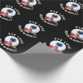 Liebe Rock and Roll Funny Eyeball Puff Dark BG Geschenkpapier (Ecke)
