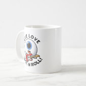 Liebe Rock and Roll Funny Eyeball Puff Kaffeetasse (Vorderseite Links)