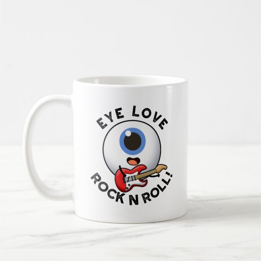 Liebe Rock and Roll Funny Eyeball Puff Kaffeetasse (Links)