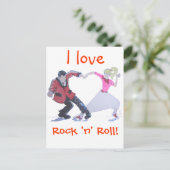 Liebe Rock and Roll! Postkarte (Stehend Vorderseite)