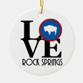 LIEBE Rock Springs Wyoming Keramik Ornament (Vorne)
