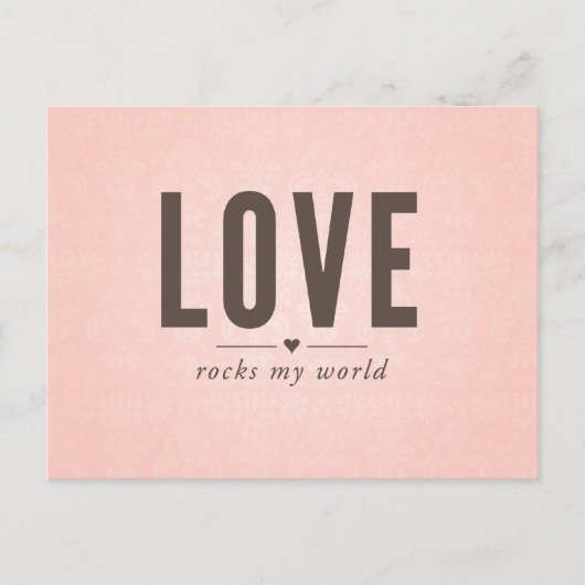 Liebe rocks My World Vintag Postcard Postkarte (Vorderseite)