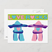 Liebe Rocks Postkarte (Vorne/Hinten)