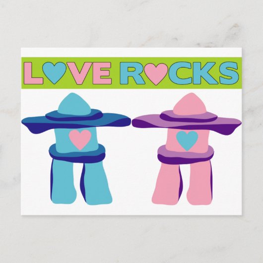 Liebe Rocks Postkarte (Vorderseite)