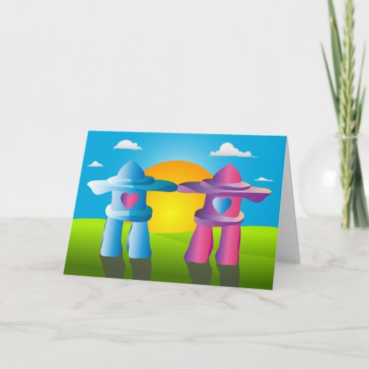 Liebe Rocks Verlobung / Geburtstag / Hochzeitskart Ankündigung (Vorderseite)