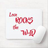 Liebe rockt die Welt-Phrase-Maus Mousepad (Mit Mouse)