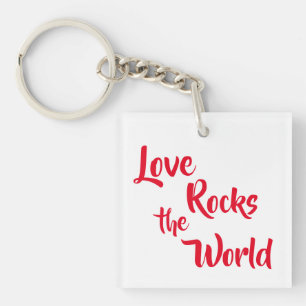"Liebe rockt die Welt" Schlüsselkette Schlüsselanhänger